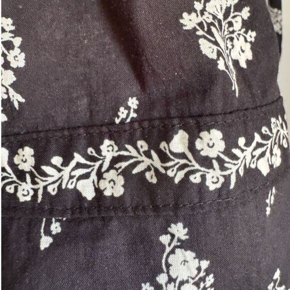 NEW Maurices Womens 100% Cotton Black Floral Peasant Blouse sz XXL Boho Cottage - Picture 8 of 10